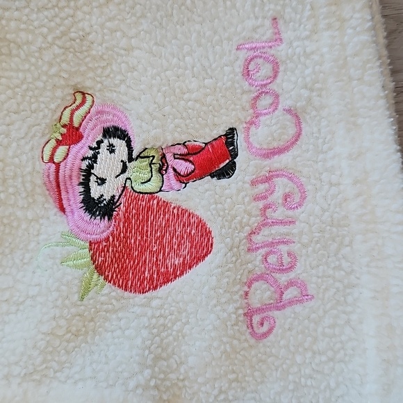 Vintage Strawberry Shortcake Sherpa Collared Jacket Sweater 12-24 months - Picture 3 of 11